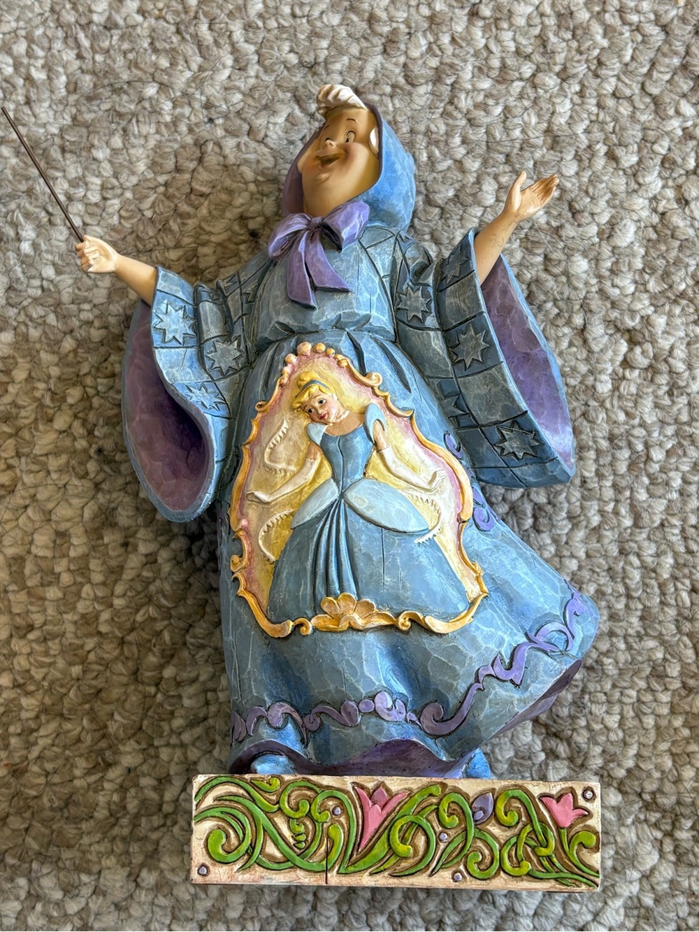 Enesco Blue and Purple Fairy Godmother Figurine
